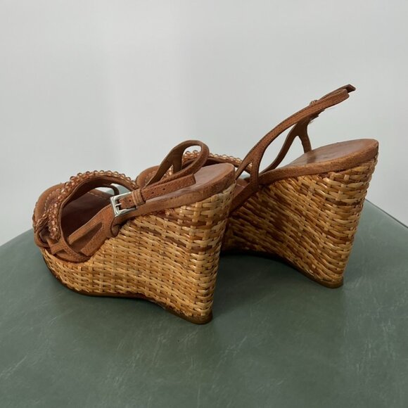 Prada Rafia Wedge Heel in Size 37 - Picture 5 of 6